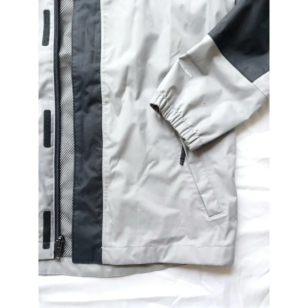 The North Face Antora Dryvent Waterproof Hooded Jacket Gray Black Boys Large 12 - Picture 3 of 7